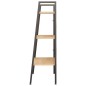vidaXL Standregal 3 Böden Hellbraun und Schwarz 56x35x108 cm vidaXL Standregal 3 Böden Hellbraun und Schwarz 56x35x108 cm