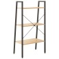 vidaXL Standregal 3 Böden Hellbraun und Schwarz 56x35x108 cm vidaXL Standregal 3 Böden Hellbraun und Schwarz 56x35x108 cm