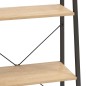 vidaXL Standregal 3 Böden Hellbraun und Schwarz 56x35x108 cm vidaXL Standregal 3 Böden Hellbraun und Schwarz 56x35x108 cm