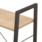 vidaXL Standregal 3 Böden Hellbraun und Schwarz 56x35x108 cm vidaXL Standregal 3 Böden Hellbraun und Schwarz 56x35x108 cm