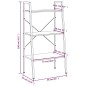 vidaXL Standregal 3 Böden Hellbraun und Schwarz 56x35x108 cm vidaXL Standregal 3 Böden Hellbraun und Schwarz 56x35x108 cm