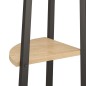 vidaXL Eckregal mit 4 Ablagen Hellbraun und Schwarz 45,5x31,5x150 cm vidaXL Eckregal mit 4 Ablagen Hellbraun und Schwarz 45,5x31,5x150 cm