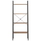 vidaXL Standregal 4 Böden Dunkelbraun und Schwarz 56x35x140 cm vidaXL Standregal 4 Böden Dunkelbraun und Schwarz 56x35x140 cm