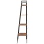 vidaXL Standregal 4 Böden Dunkelbraun und Schwarz 56x35x140 cm vidaXL Standregal 4 Böden Dunkelbraun und Schwarz 56x35x140 cm