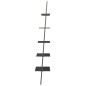 vidaXL Anlehnregal mit 5 Ablagen Schwarz 64x34x185,5 cm vidaXL Anlehnregal mit 5 Ablagen Schwarz 64x34x185,5 cm