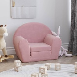 Schlafsofa für Kinder Rosa Weicher Plüsch