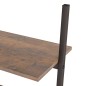 vidaXL Anlehnregal mit 3 Ablagen Dunkelbraun und Schwarz 64x34x116 cm vidaXL Anlehnregal mit 3 Ablagen Dunkelbraun und Schwarz 64x34x116 cm
