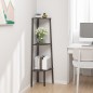 vidaXL Eckregal mit 3 Ablagen Schwarz 45,5x31,5x120 cm vidaXL Eckregal mit 3 Ablagen Schwarz 45,5x31,5x120 cm