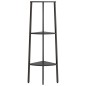 vidaXL Eckregal mit 3 Ablagen Schwarz 45,5x31,5x120 cm vidaXL Eckregal mit 3 Ablagen Schwarz 45,5x31,5x120 cm