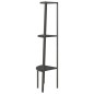 vidaXL Eckregal mit 3 Ablagen Schwarz 45,5x31,5x120 cm vidaXL Eckregal mit 3 Ablagen Schwarz 45,5x31,5x120 cm