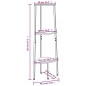 vidaXL Eckregal mit 3 Ablagen Schwarz 45,5x31,5x120 cm vidaXL Eckregal mit 3 Ablagen Schwarz 45,5x31,5x120 cm