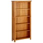 vidaXL Bücherregal 5 Fächer 70x22x140 cm Massivholz Eiche vidaXL Bücherregal 5 Fächer 70x22x140 cm Massivholz Eiche