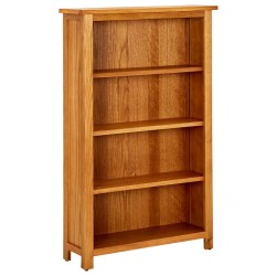 vidaXL Bücherregal 4 Fächer 70x22x110 cm Massivholz Eiche