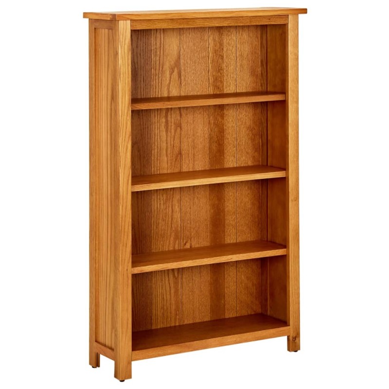 vidaXL Bücherregal 4 Fächer 70x22x110 cm Massivholz Eiche vidaXL Bücherregal 4 Fächer 70x22x110 cm Massivholz Eiche