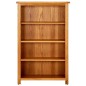 vidaXL Bücherregal 4 Fächer 70x22x110 cm Massivholz Eiche vidaXL Bücherregal 4 Fächer 70x22x110 cm Massivholz Eiche