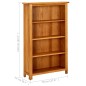 vidaXL Bücherregal 4 Fächer 70x22x110 cm Massivholz Eiche vidaXL Bücherregal 4 Fächer 70x22x110 cm Massivholz Eiche