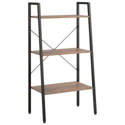 vidaXL Standregal mit 3 Böden Dunkelbraun und Schwarz 56x35x108 cm