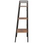 vidaXL Standregal mit 3 Böden Dunkelbraun und Schwarz 56x35x108 cm vidaXL Standregal mit 3 Böden Dunkelbraun und Schwarz 56x35x108 cm