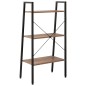 vidaXL Standregal mit 3 Böden Dunkelbraun und Schwarz 56x35x108 cm vidaXL Standregal mit 3 Böden Dunkelbraun und Schwarz 56x35x108 cm