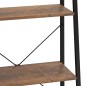 vidaXL Standregal mit 3 Böden Dunkelbraun und Schwarz 56x35x108 cm vidaXL Standregal mit 3 Böden Dunkelbraun und Schwarz 56x35x108 cm