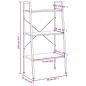 vidaXL Standregal mit 3 Böden Dunkelbraun und Schwarz 56x35x108 cm vidaXL Standregal mit 3 Böden Dunkelbraun und Schwarz 56x35x108 cm
