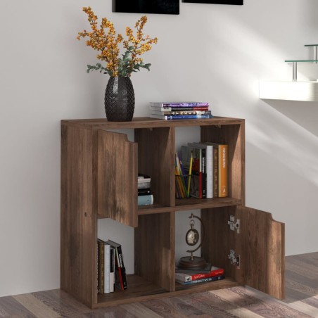 vidaXL Bücherregal Räuchereiche 60x27,5x59,5 cm Holzwerkstoff