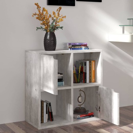 vidaXL Bücherregal Betongrau 60x27,5x59,5 cm Holzwerkstoff