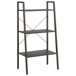 vidaXL Standregal mit 3 Böden Schwarz 56x35x108 cm