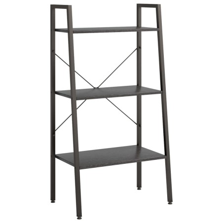 vidaXL Standregal mit 3 Böden Schwarz 56x35x108 cm