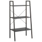 vidaXL Standregal mit 3 Böden Schwarz 56x35x108 cm vidaXL Standregal mit 3 Böden Schwarz 56x35x108 cm