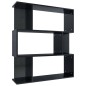 vidaXL Bücherregal/Raumteiler Hochglanz-Schwarz 80x24x96 cm vidaXL Bücherregal/Raumteiler Hochglanz-Schwarz 80x24x96 cm