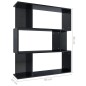 vidaXL Bücherregal/Raumteiler Hochglanz-Schwarz 80x24x96 cm vidaXL Bücherregal/Raumteiler Hochglanz-Schwarz 80x24x96 cm