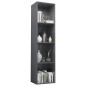 vidaXL Bücherregal/TV-Schrank Hochglanz-Grau 36x30x143cm Holzwerkstoff vidaXL Bücherregal/TV-Schrank Hochglanz-Grau 36x30x143cm Holzwerkstoff