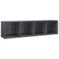 vidaXL Bücherregal/TV-Schrank Hochglanz-Grau 36x30x143cm Holzwerkstoff vidaXL Bücherregal/TV-Schrank Hochglanz-Grau 36x30x143cm Holzwerkstoff