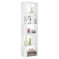 vidaXL Bücherregal/Raumteiler Weiß 45x24x159 cm Holzwerkstoff vidaXL Bücherregal/Raumteiler Weiß 45x24x159 cm Holzwerkstoff