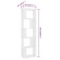 vidaXL Bücherregal/Raumteiler Weiß 45x24x159 cm Holzwerkstoff vidaXL Bücherregal/Raumteiler Weiß 45x24x159 cm Holzwerkstoff