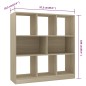 vidaXL Bücherregal Sonoma-Eiche 97,5x29,5x100 cm Holzwerkstoff vidaXL Bücherregal Sonoma-Eiche 97,5x29,5x100 cm Holzwerkstoff