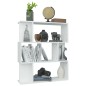 vidaXL Bücherregal/Raumteiler Weiß 80x24x96 cm Holzwerkstoff vidaXL Bücherregal/Raumteiler Weiß 80x24x96 cm Holzwerkstoff