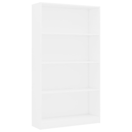 vidaXL Bücherregal 4 Fächer Weiß 80x24x142 cm Holzwerkstoff