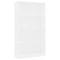 vidaXL Bücherregal 4 Fächer Weiß 80x24x142 cm Holzwerkstoff vidaXL Bücherregal 4 Fächer Weiß 80x24x142 cm Holzwerkstoff