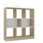 vidaXL Bücherregal Weiß und Sonoma-Eiche 97,5x29,5x100cm Holzwerkstoff vidaXL Bücherregal Weiß und Sonoma-Eiche 97,5x29,5x100cm Holzwerkstoff