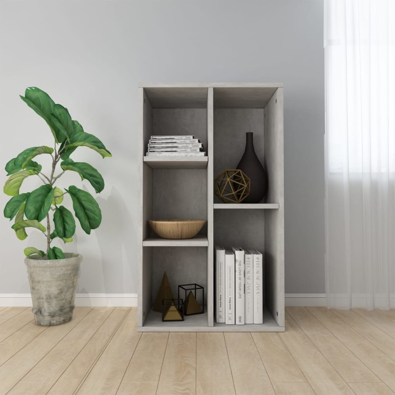 vidaXL Bücherregal/Sideboard Betongrau 50x25x80 cm Holzwerkstoff vidaXL Bücherregal/Sideboard Betongrau 50x25x80 cm Holzwerkstoff