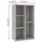 vidaXL Bücherregal/Sideboard Betongrau 50x25x80 cm Holzwerkstoff vidaXL Bücherregal/Sideboard Betongrau 50x25x80 cm Holzwerkstoff