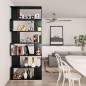 vidaXL Bücherregal/Raumteiler Schwarz 80x24x192 cm Holzwerkstoff vidaXL Bücherregal/Raumteiler Schwarz 80x24x192 cm Holzwerkstoff