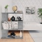 vidaXL Bücherregal/Raumteiler Betongrau 80x24x96 cm Holzwerkstoff vidaXL Bücherregal/Raumteiler Betongrau 80x24x96 cm Holzwerkstoff