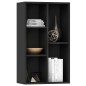 vidaXL Bücherregal/Sideboard Schwarz 50x25x80 cm Holzwerkstoff vidaXL Bücherregal/Sideboard Schwarz 50x25x80 cm Holzwerkstoff