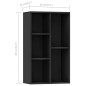vidaXL Bücherregal/Sideboard Schwarz 50x25x80 cm Holzwerkstoff vidaXL Bücherregal/Sideboard Schwarz 50x25x80 cm Holzwerkstoff