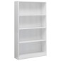 vidaXL Bücherregal 4 Fächer Hochglanz-Weiß 80x24x142 cm Holzwerkstoff vidaXL Bücherregal 4 Fächer Hochglanz-Weiß 80x24x142 cm Holzwerkstoff