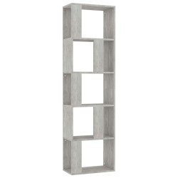 vidaXL Bücherregal/Raumteiler Betongrau 45x24x159 cm Holzwerkstoff