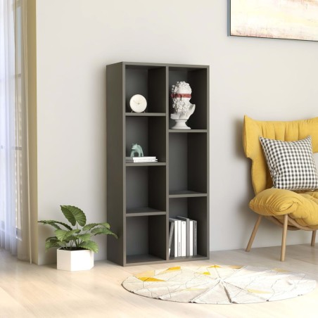 vidaXL Bücherregal Grau 50x25x106 cm Holzwerkstoff